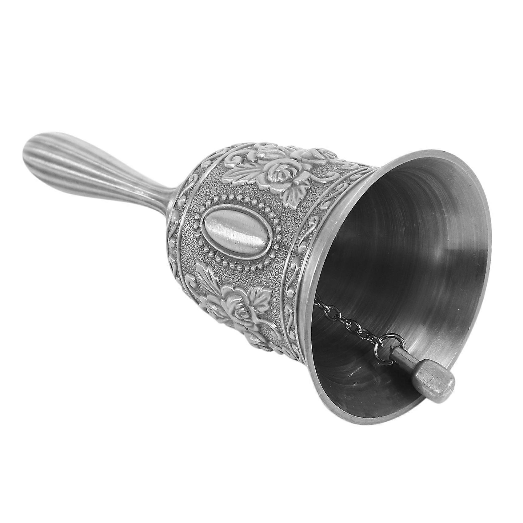 Hand , Metal Tone Hand Hold Service Call Desktop Tea Dinner Game , Christmas Silver
