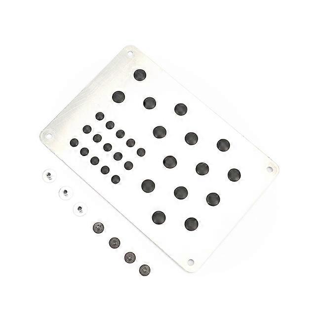 1pc Universal Automobile Alloy Wear Plate Anti-skid Pad Silver Car Floor Mat Foot Heel Scuff Plate Non-slip Carpet Patch - Pedals
