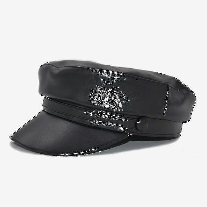 Militärmütze & Leder Damen Mode Hut