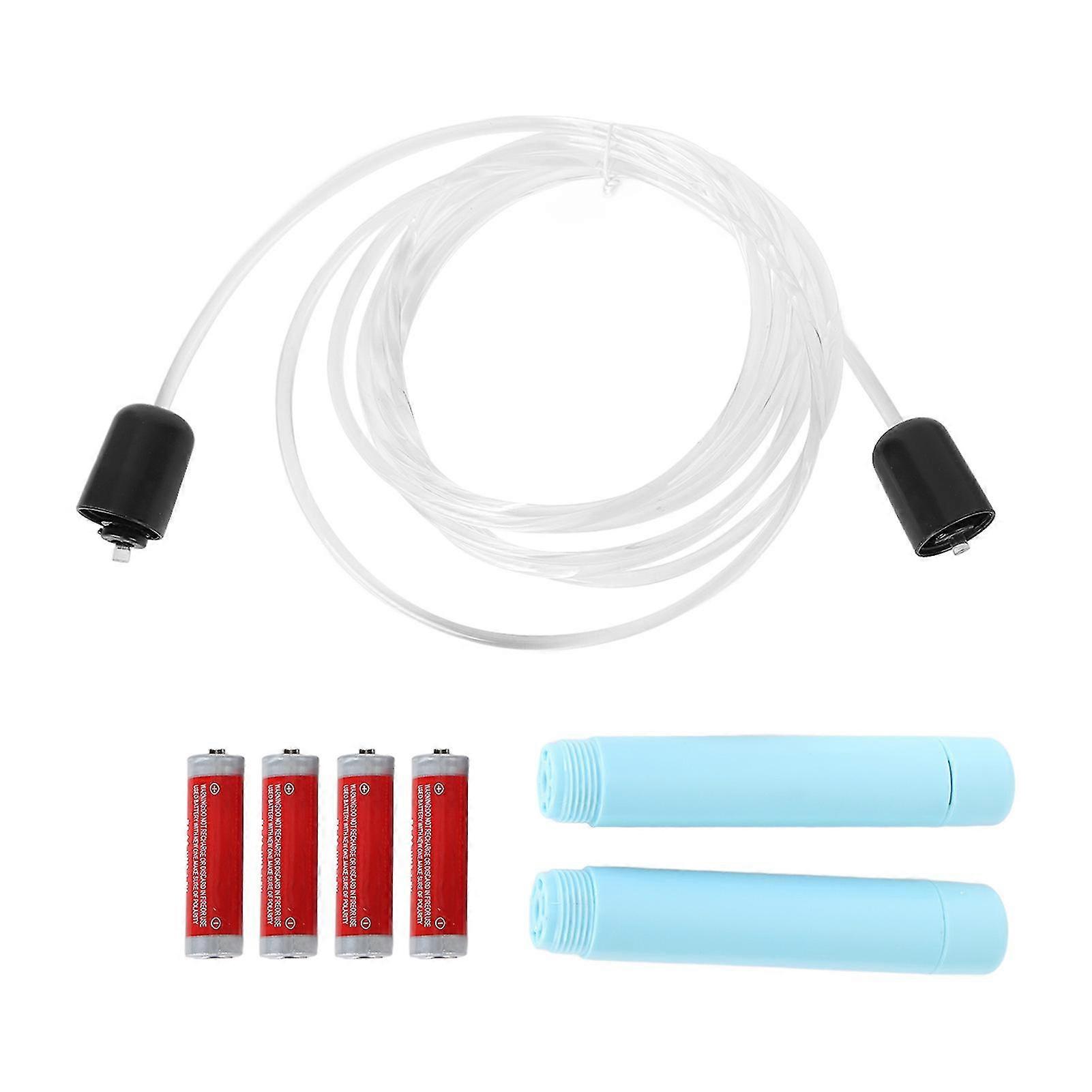 Luminous LED Fitness Jump Rope, RGB Blue, Ergonomic Design, Kid Adult Friendly, Lightweight, Batteries Included