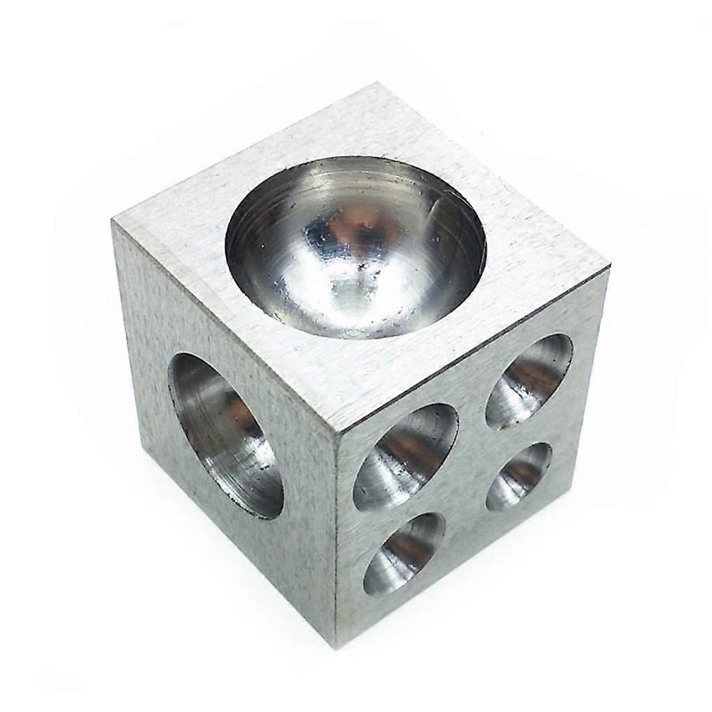 Steel Dapping Cube Metal Forming Tool Jewelry Crafting Dapping Doming Block