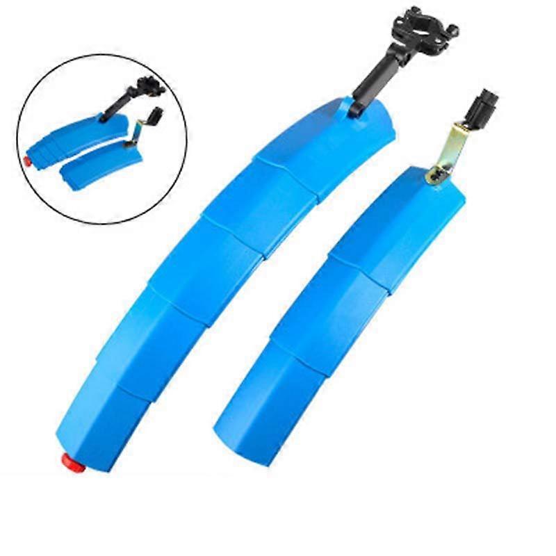 Telescopic Folding Bicycle Fender Set with Taillight Mudguard Bicycle Front Rear Fender for Road Bike Mud Guard