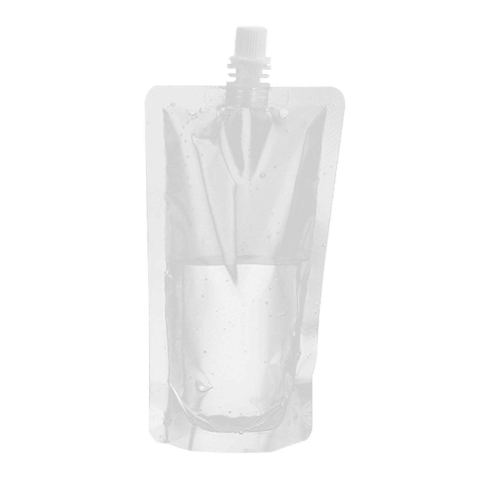 100 Pcs Beverage Drink Pouch Coffee Sealed Transparent Stand Up With Nozzle Disposable Juice Liquid Milk Packaging Bag Durable