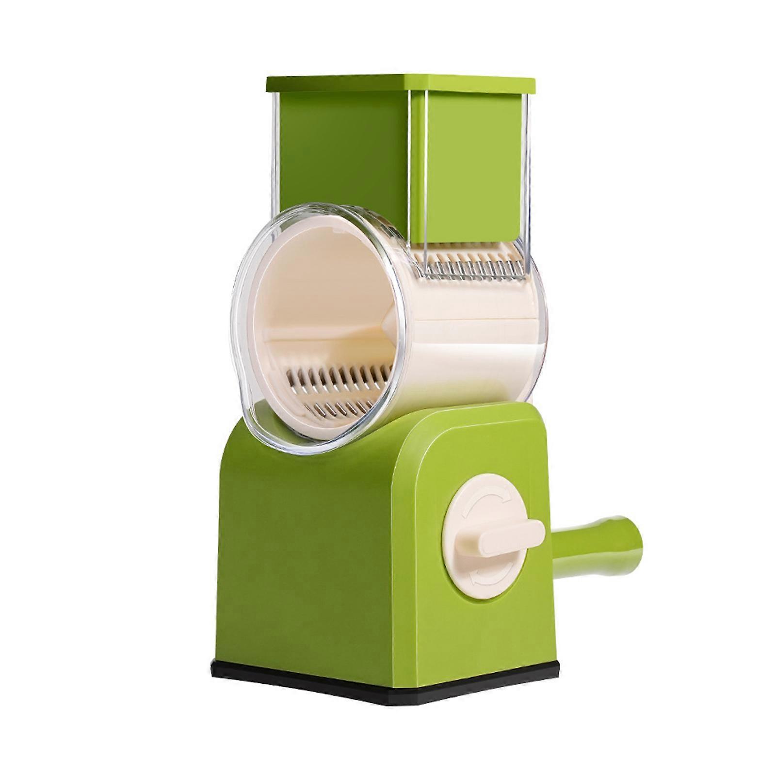 Rotary Cheese Grater, Multi-function Vegetable Slicer with 3 Blades For Kitchen, Easy to Clean