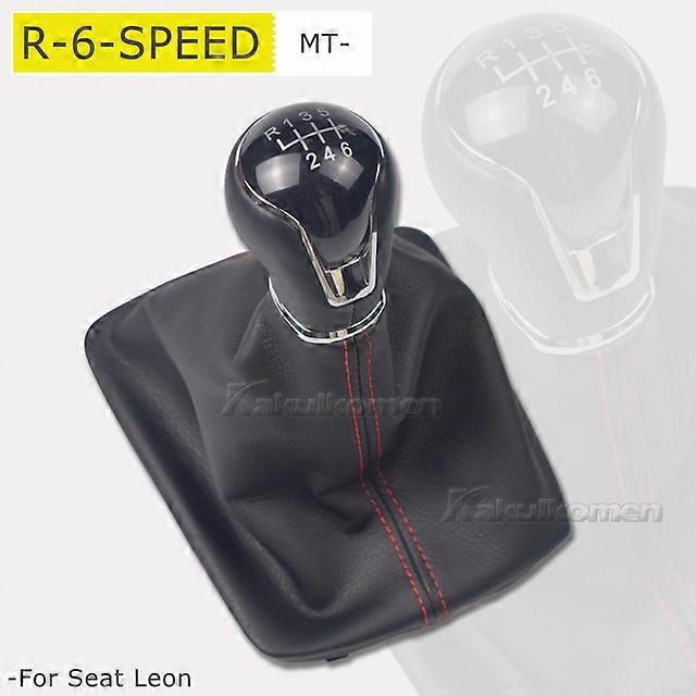 Car 5/6 Speed Gear Shift Knob Lever Stick Gaiter Boot Cover For Seat Leon III 3 MK3 2012 2013 2014 2015 2016 2017