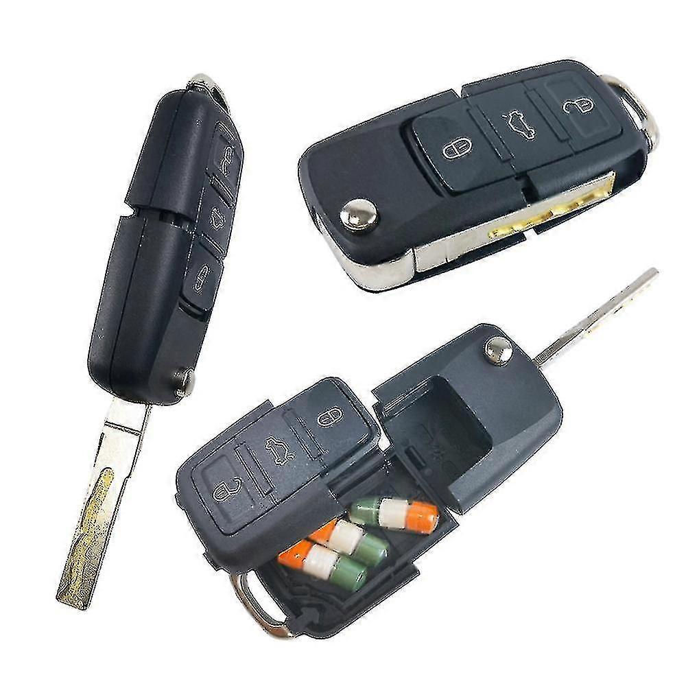 Alg Key Diversion Safe Hidden Secret Compartment Stash Box Discreet Decoy Car Fob With Cut Carve Key To Hide And Store Money Pills