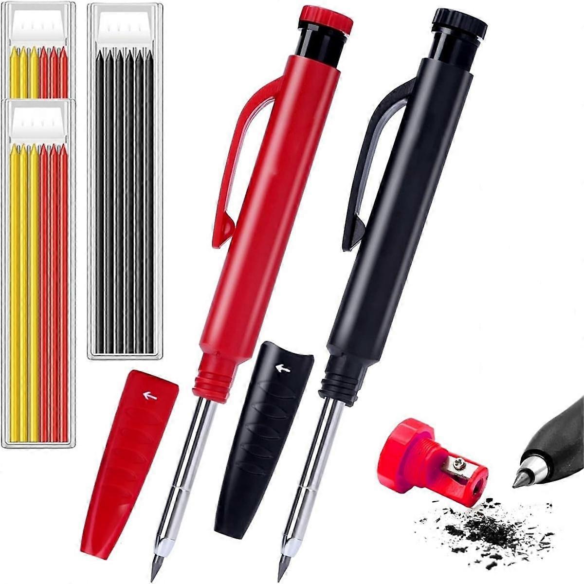 2PCS Mechanical Carpenter Set for Carpenter, Architecture Pencils with Fine Point, Marking Tools Construction/