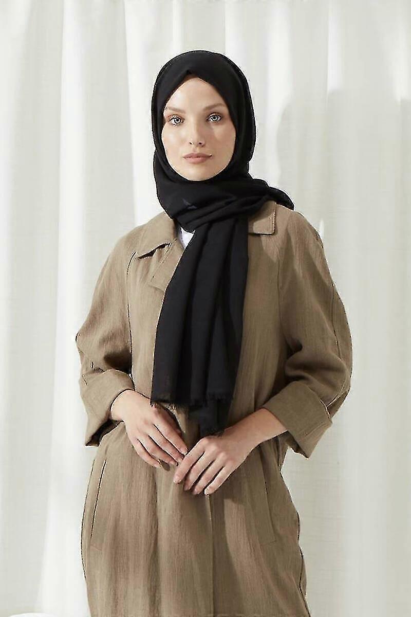Miray Bambu Bomull sjal Svart