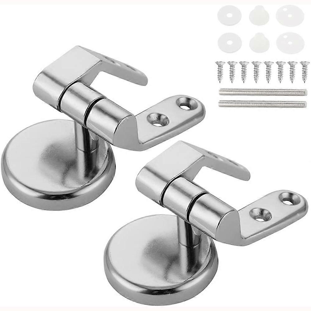 Toilet Seat Hinge Clips, Set of 2 Replacement Toilet Seat Hinges with Zinc Alloy Fixings