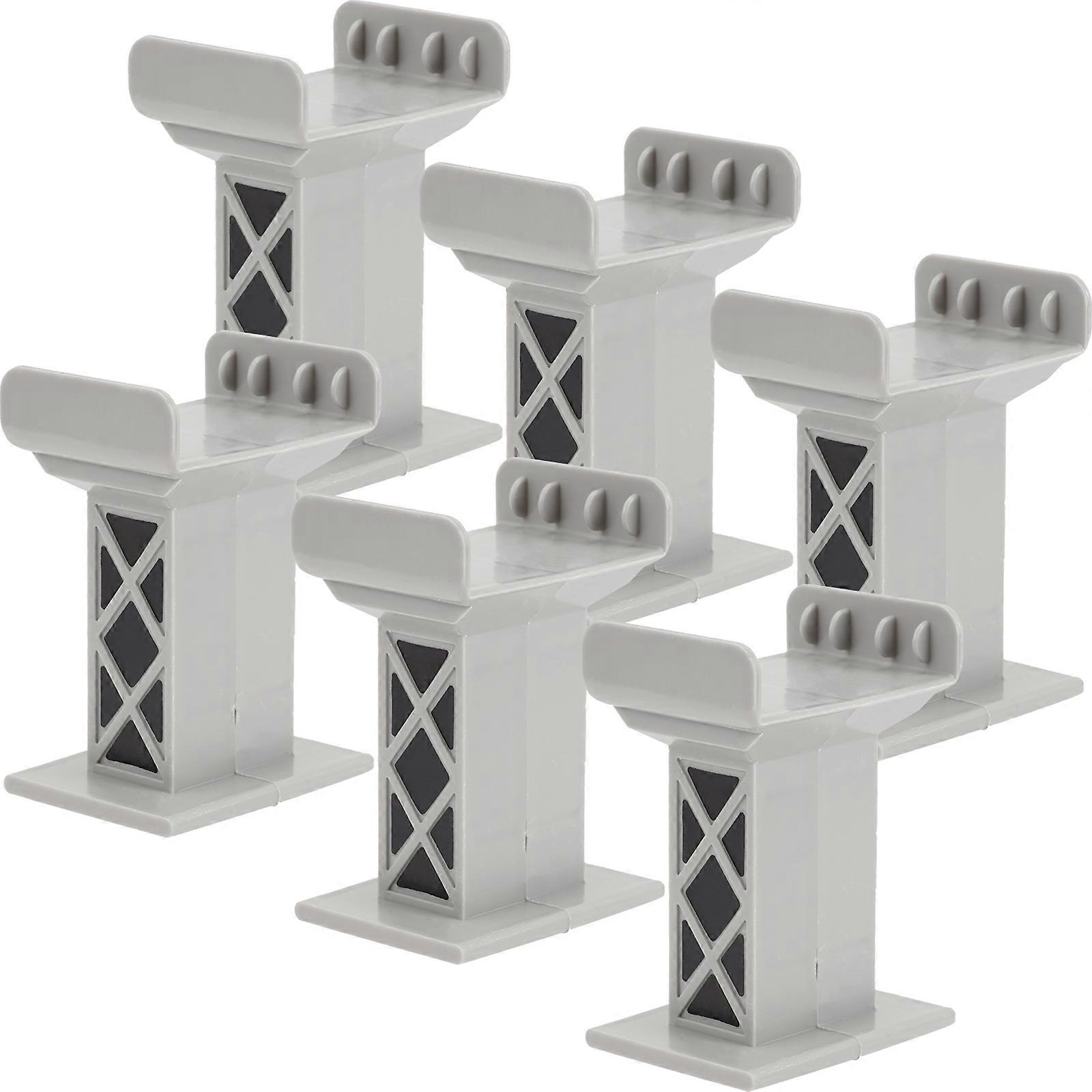 6stk Train Bridge Pier Legetøj Børn Train Bridge Support Risers Train Track Tilbehør