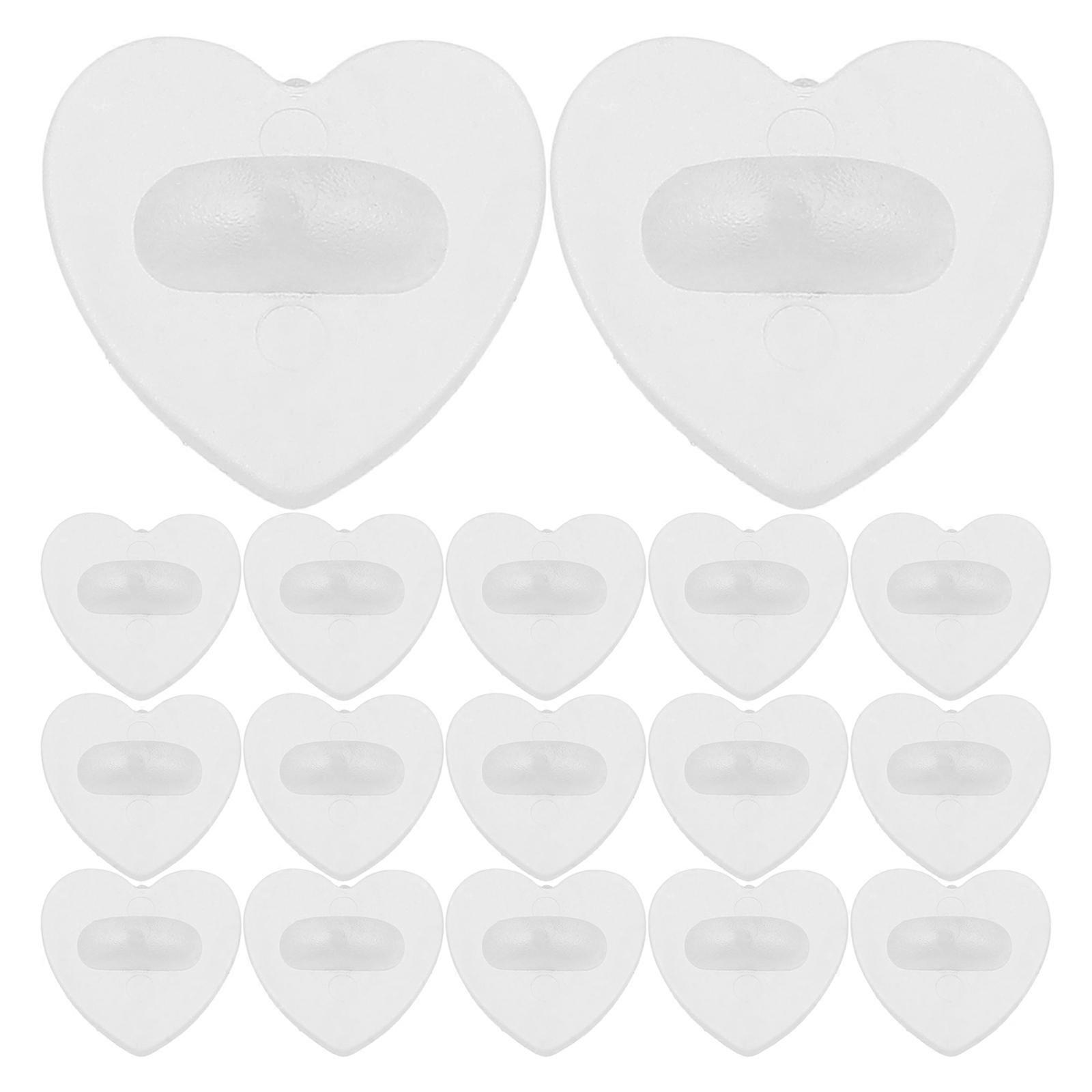 50Pcs Heart Pin Back Locking Clasp for Brooch Rubber Locking Pin Back Pin Backing for Brooch