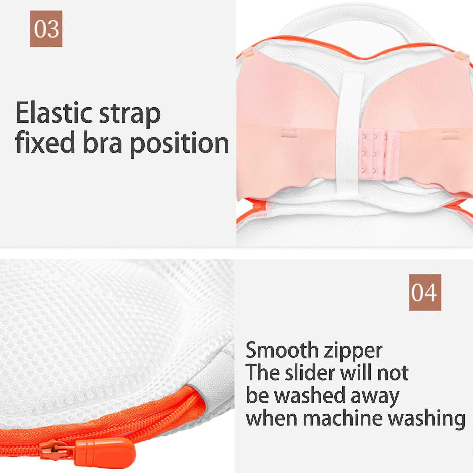 2023 New,Bags Accessories Built In 3D Cartilage Support Inverted Zipper Head For Washing Machine 3D Cup Shape Design Laundry
