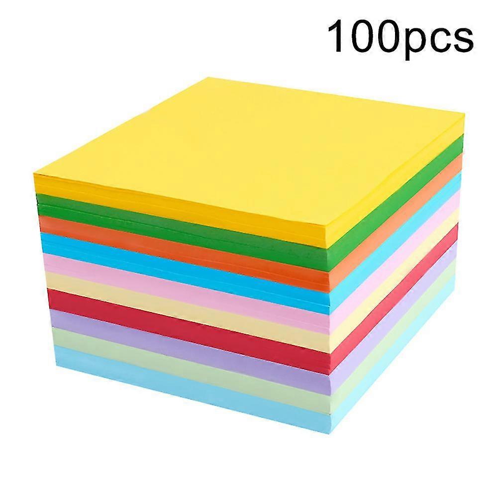 100pcs Square Origami Paper Diy Folded Papercraft Tool
