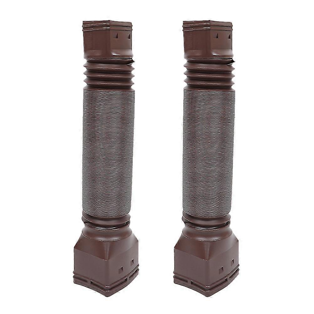 2pcs Rain Gutter Downspout Extension Pipes Flexible Drain Downspout Extender