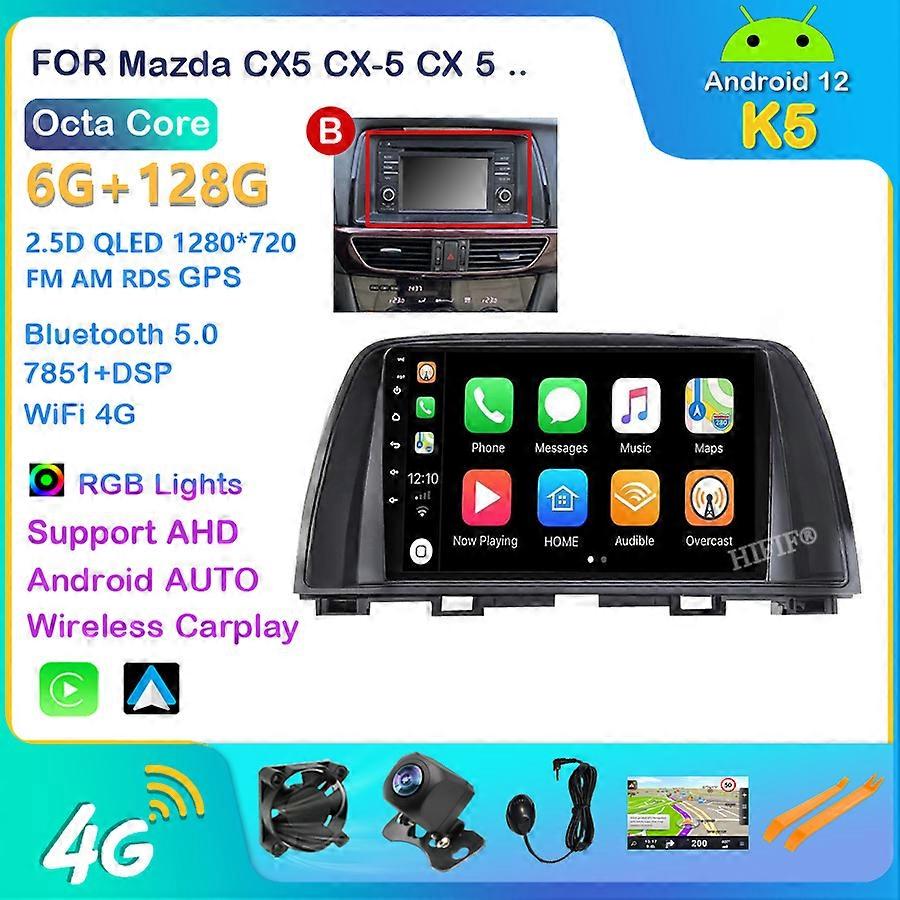 Android 12 Car Video Player For Mazda CX5 CX-5 CX 5 2012 - 2015 Car Radio Multimedia Navigation GPS WIFI IPS DSP 2din BT FM