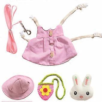 Pet Rabbit Clothes With Harness Leash Bag Hats
