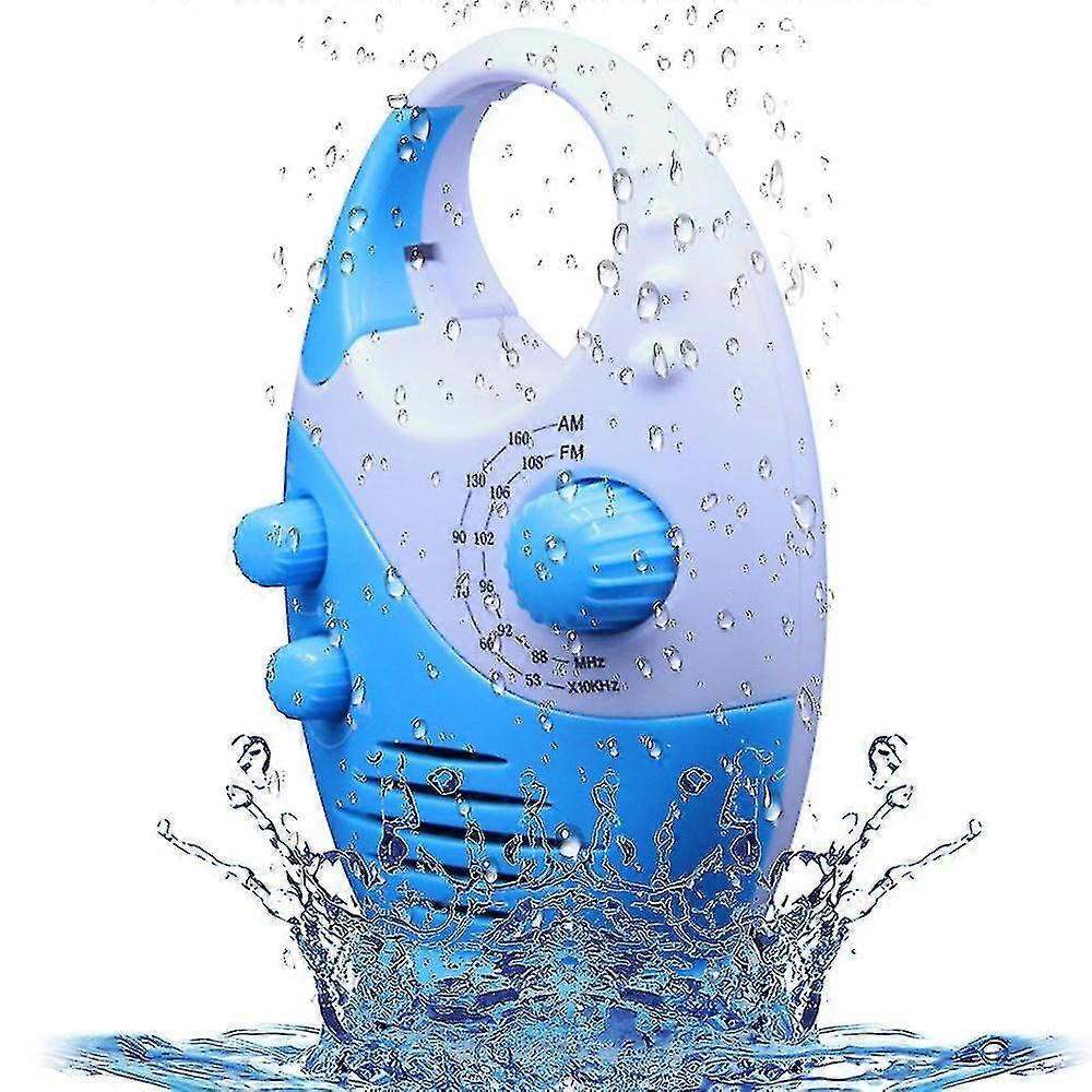 Waterproof Shower Radio, Adjustable Volume Shower Am Fm Button Speaker