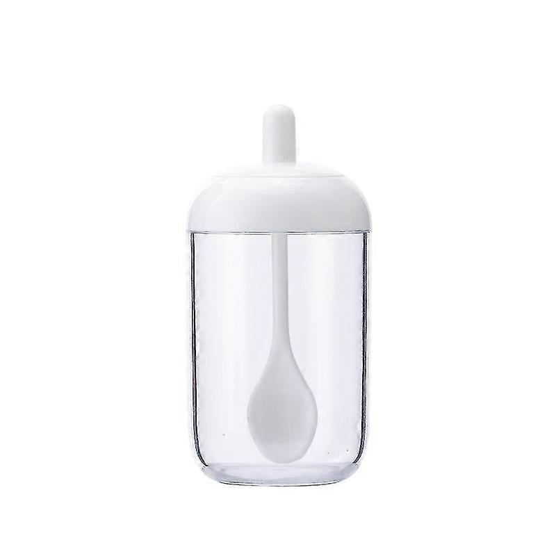 1pc Plastic Spice Rack Jars Spice Shaker Salt Shaker Container Pepper Shaker With Spoon