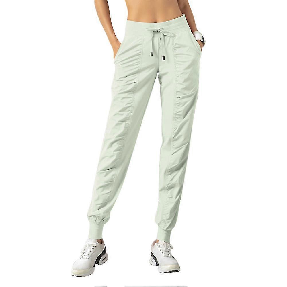 Naiwang Women's Solid Color Lace Up Jogging Casual Sweatpants