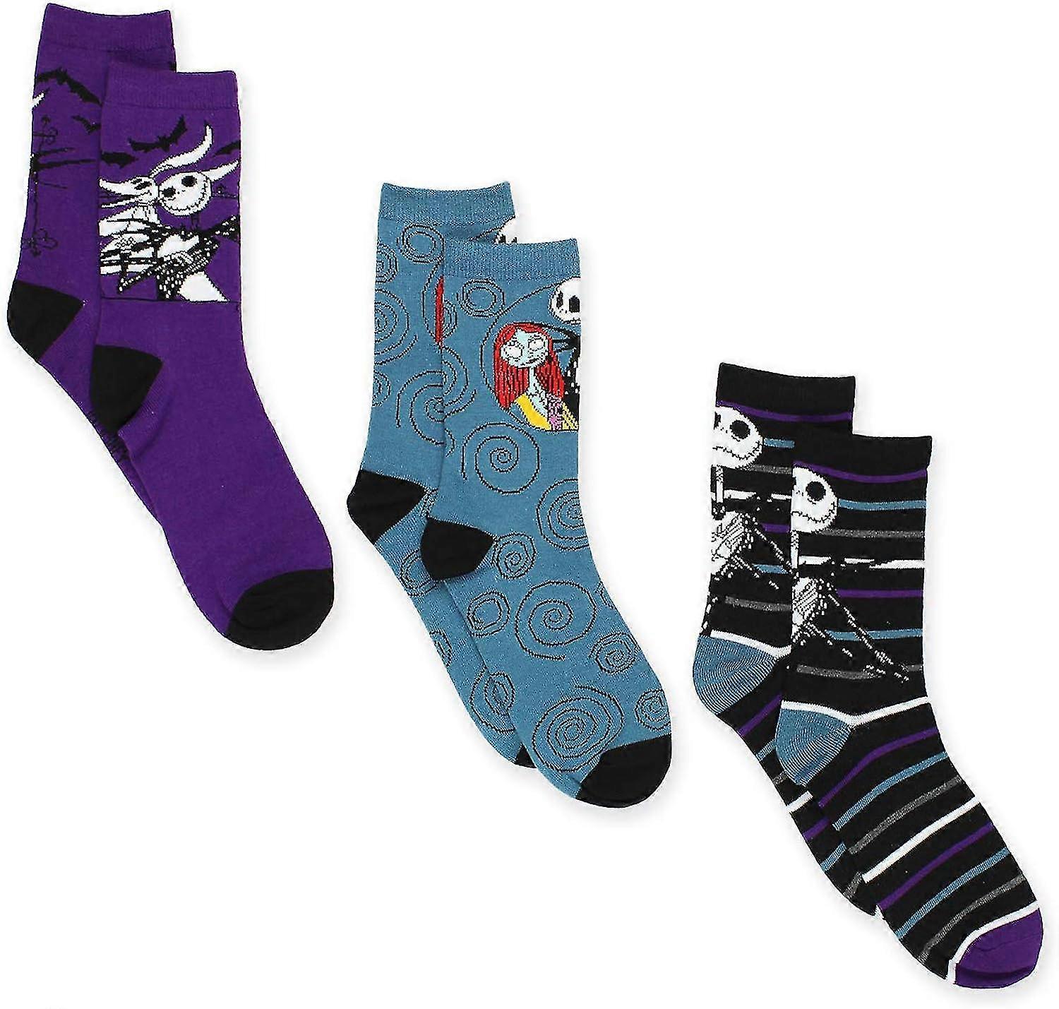 The Nightmare Before Christmas Womens Socks 3 Pack Gift Boxed