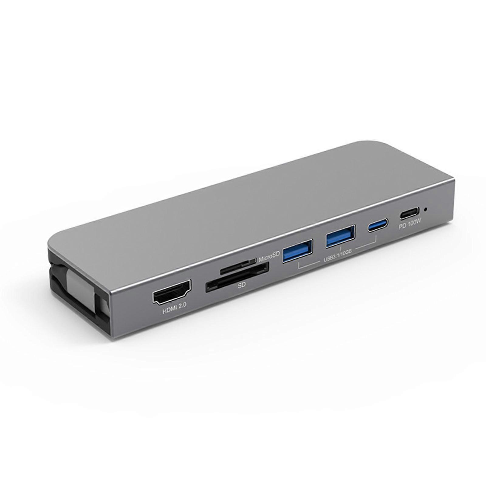 Blueendless Type C Hub 6 in 1 HDMI2.0-compatible PD100 Lan 1000M SD USB3.1 10Gb