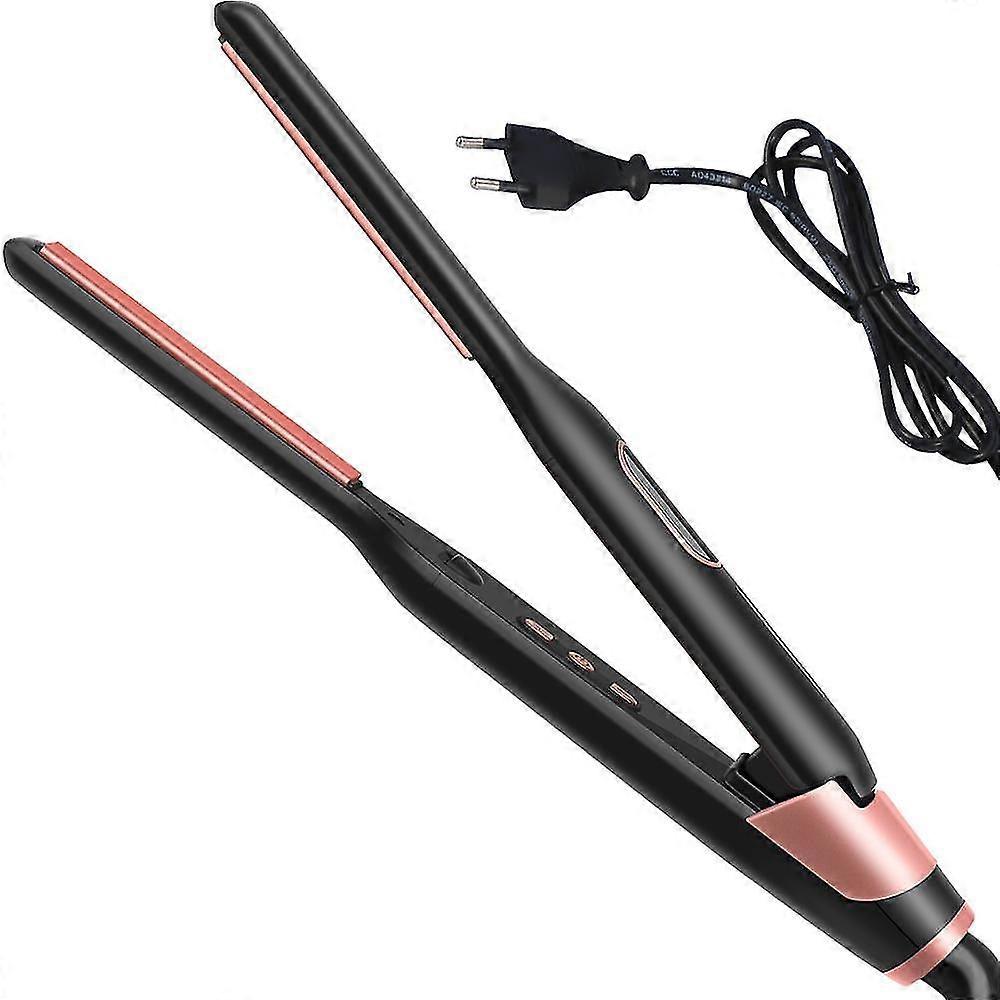 Prancha de cabelo tipo lápis KIPOZI, pequena, para cabelos curtos e corte pixie, com 0,3 polegadas de titânio para barba e cabelo.