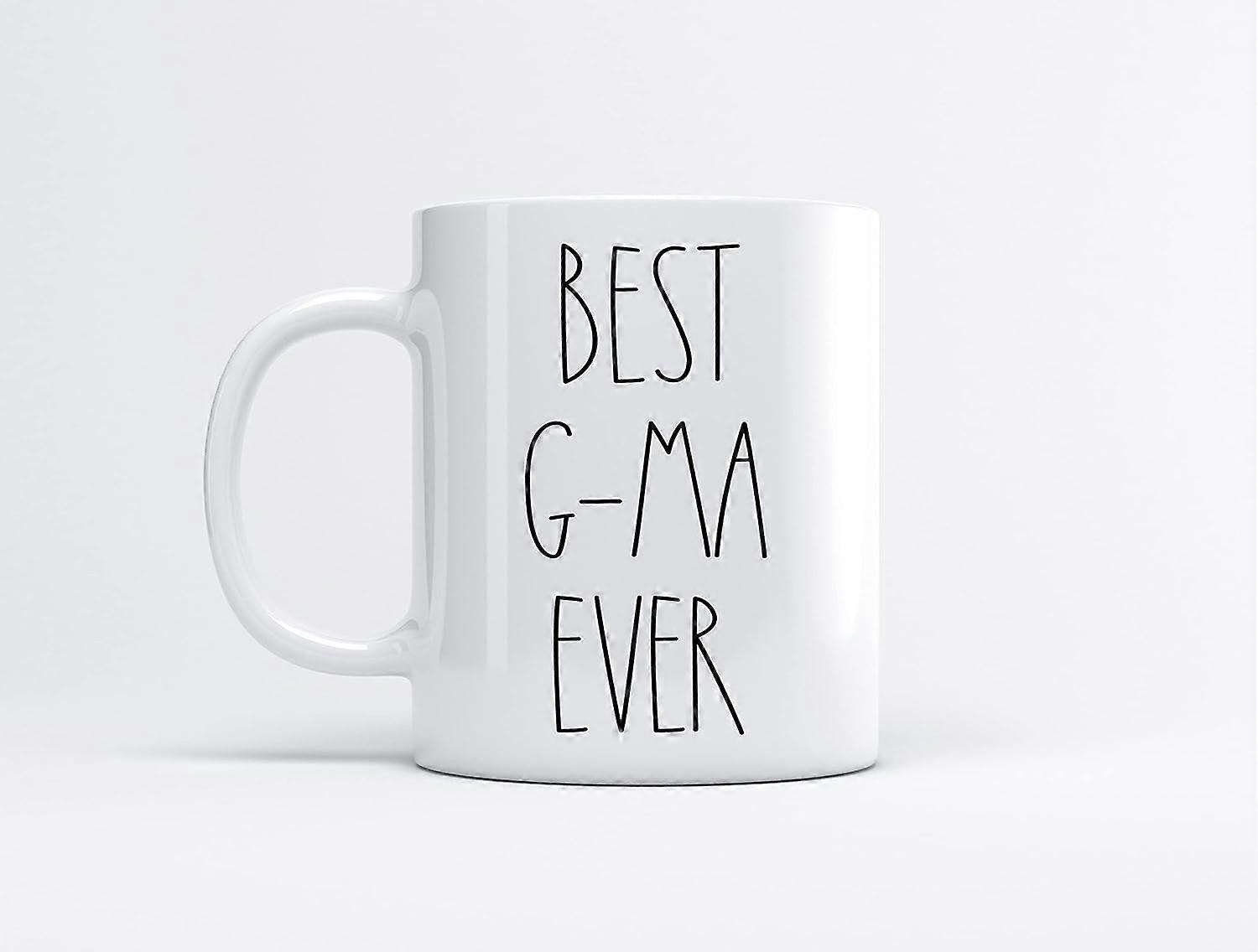 أفضل كوب قهوة G-Ma Ever - هدايا لعيد الميلاد - هدايا عيد ميلاد G-Ma كوب قهوة - عيد الأب / عيد الأم - كوب قهوة عائلي لهدية عيد ميلاد 