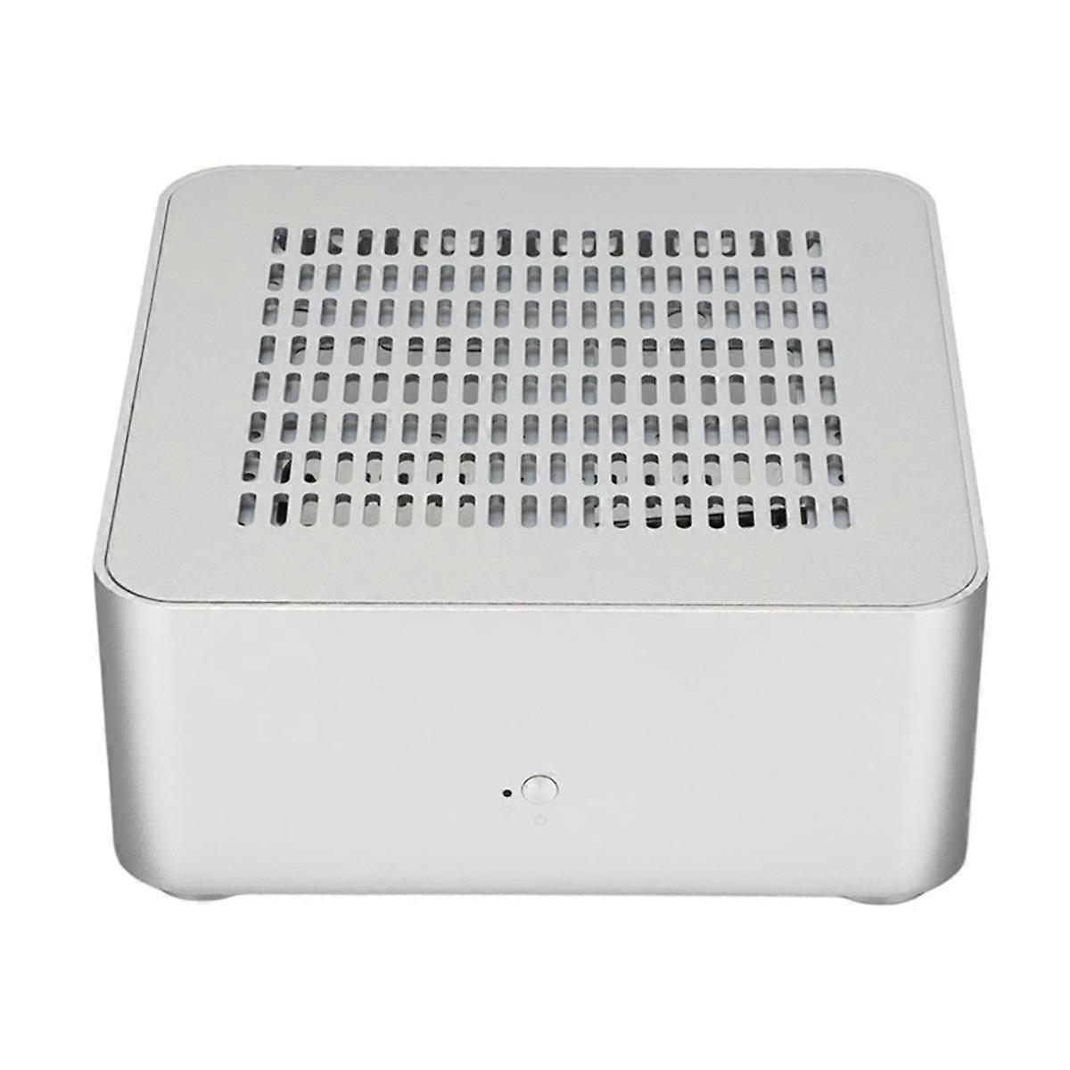 Aluminiumgehäuse Kleines Desktop-Computergehäuse Netzteil HTPC Mini-ITX PC-Gehäuse 2 USB 3.0-Anschlüsse