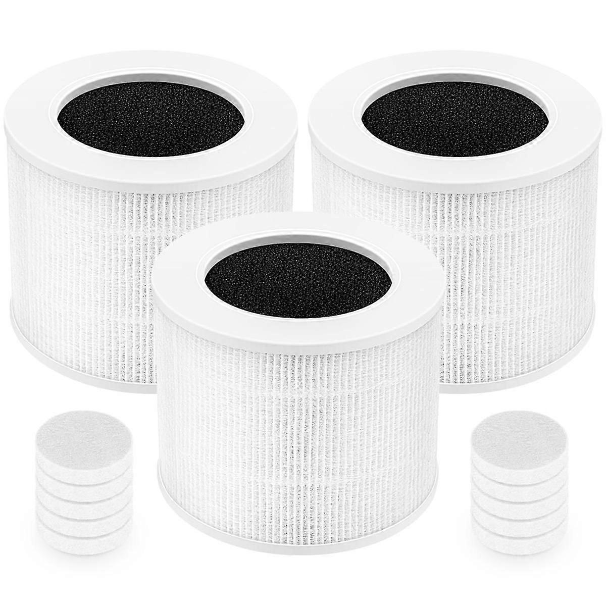 3 Pack Core Mini Replacement Filter Compatible for Core Mini Air Purifier, 3-IN-1 H13 True Hepa Air Filter
