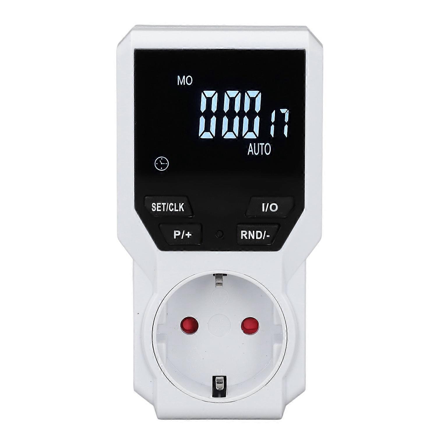 Timer Plug Outlet Digital Electrical Indoor Timed Power Switch Kitchen Home EU Plug 230V