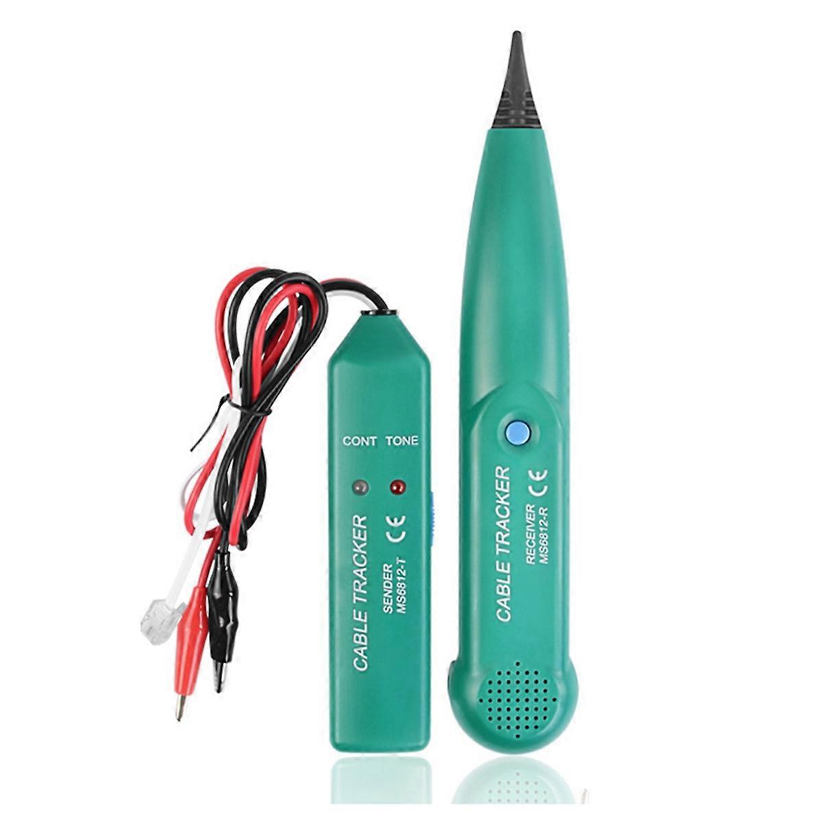 MS6812Cable Wired Tracker Tester Portable Professional Circuit Breaker LCD Digital Tester Metal Pipe Locator Wire Finder