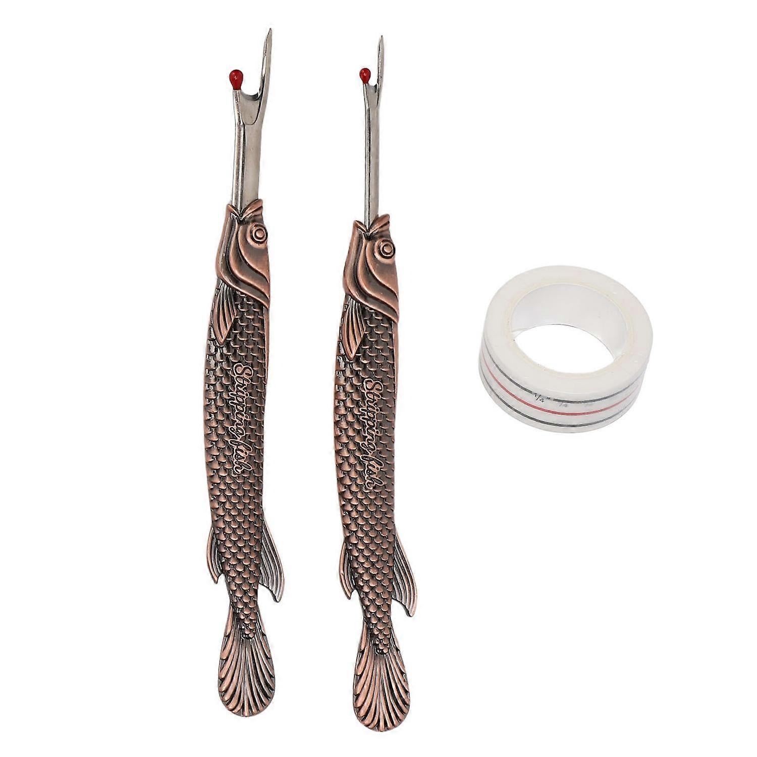 Seam Ripper Multifunctional Sewing Seam Thread Remover with Masking Tape for Cross Stitch Reddish Br