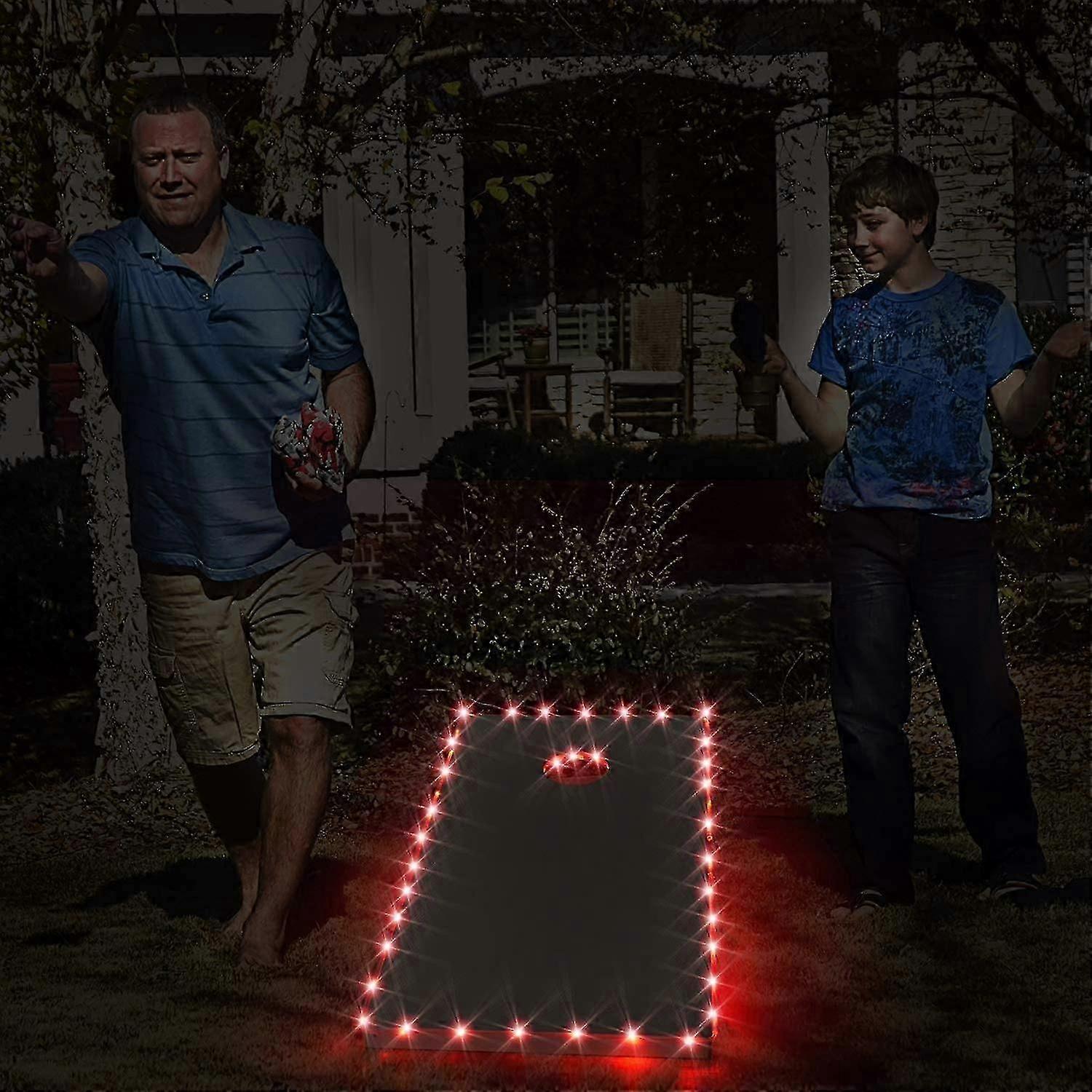 Alomejor LED Cornhole Lights 2-tlg. - RGB Beleuchtung Mit Fernbedienung