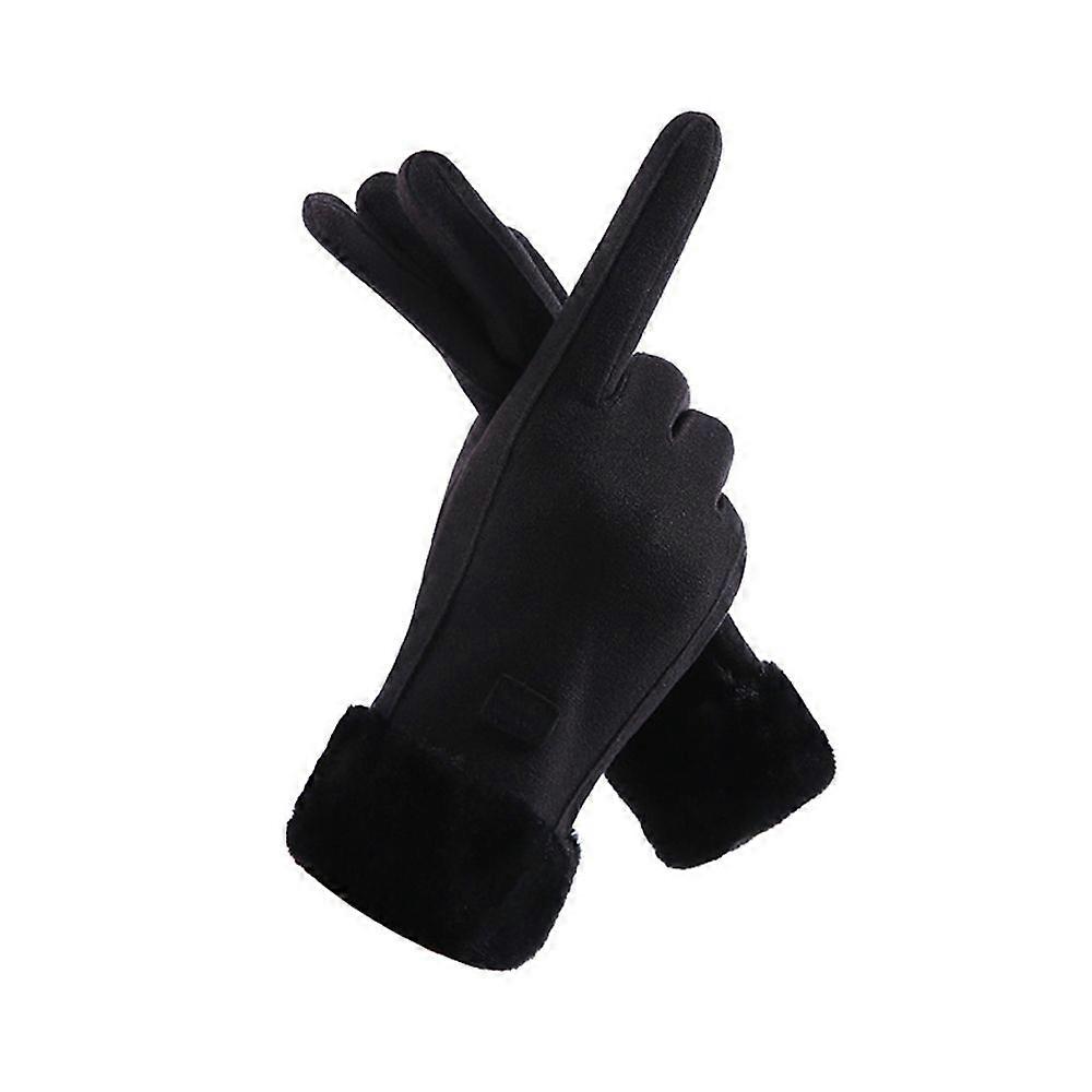 Winter gloves for ladies with touch screen fingers for warm thick texting