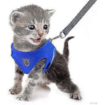 Dog Harness And Leash, Soft Mesh Padded Puppy Cat Harness Set, Breathable Jacket, Adjustable Reflect