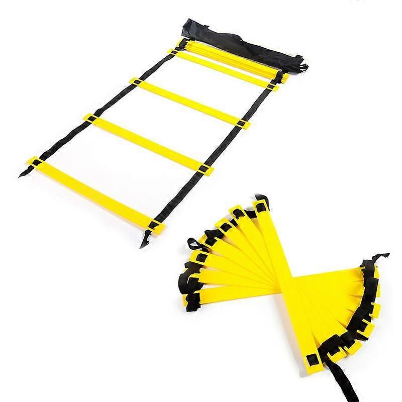 سلم تدريب أسود أصفر 5M لكرة القدم وحقيبة الحمل