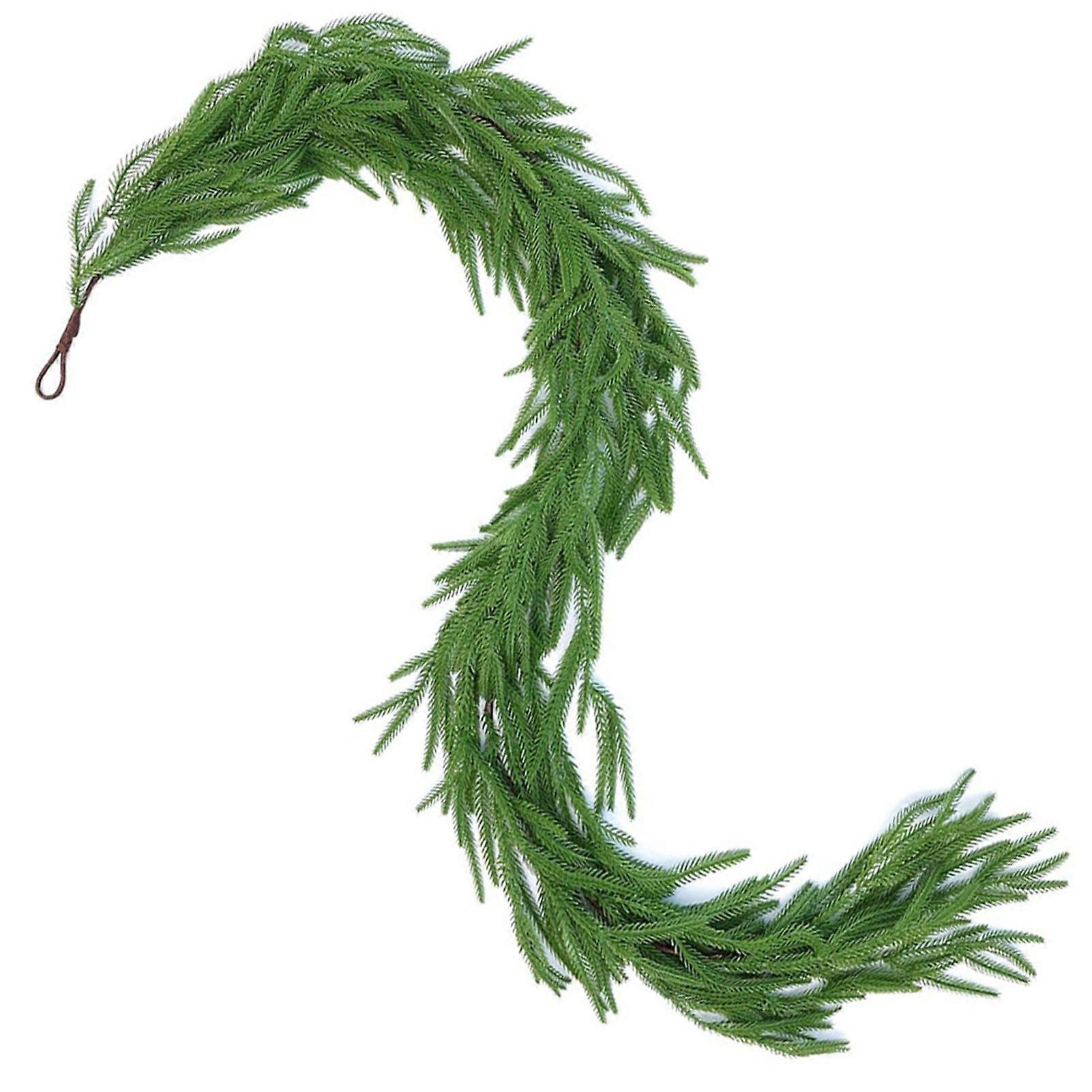 1.2M/1.5M/1.8M/2.7M Artificial Pine Needle Garland - Lifelike Pine Vine Cedar Garland for Christmas Decoration