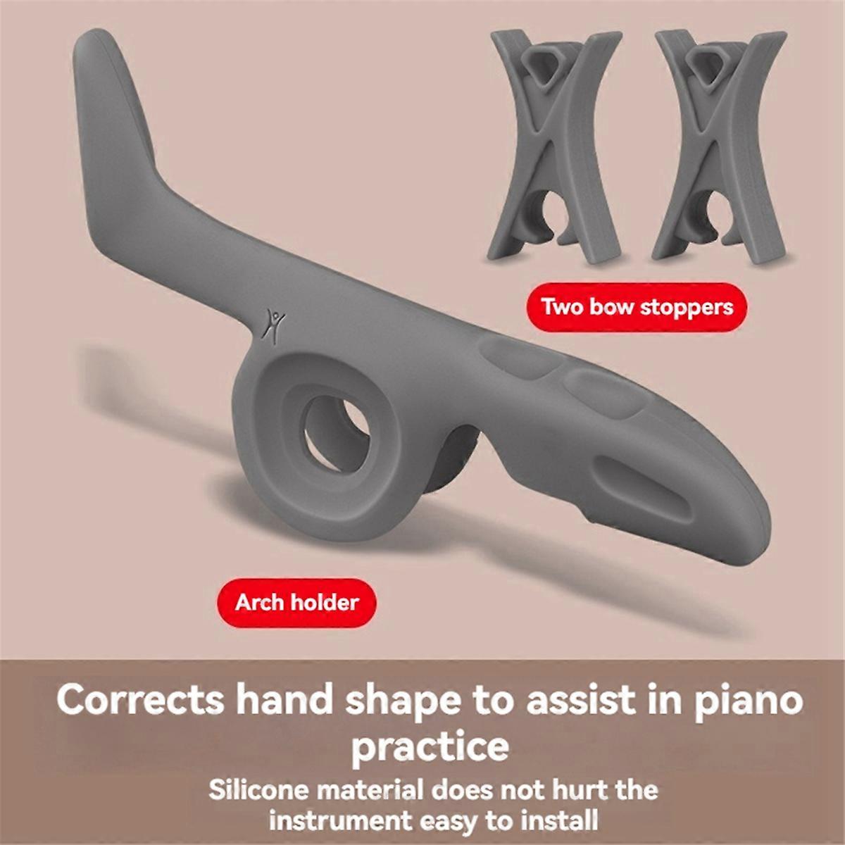 Silicone Violin Correction Posture Grip Bow Pose Orthoses Corrector Fiddler Accessory Finger Training Tool black