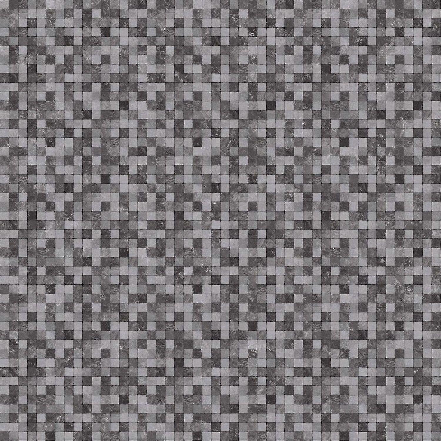 Galerie Natural FX Small Grey Tiles Wallpaper