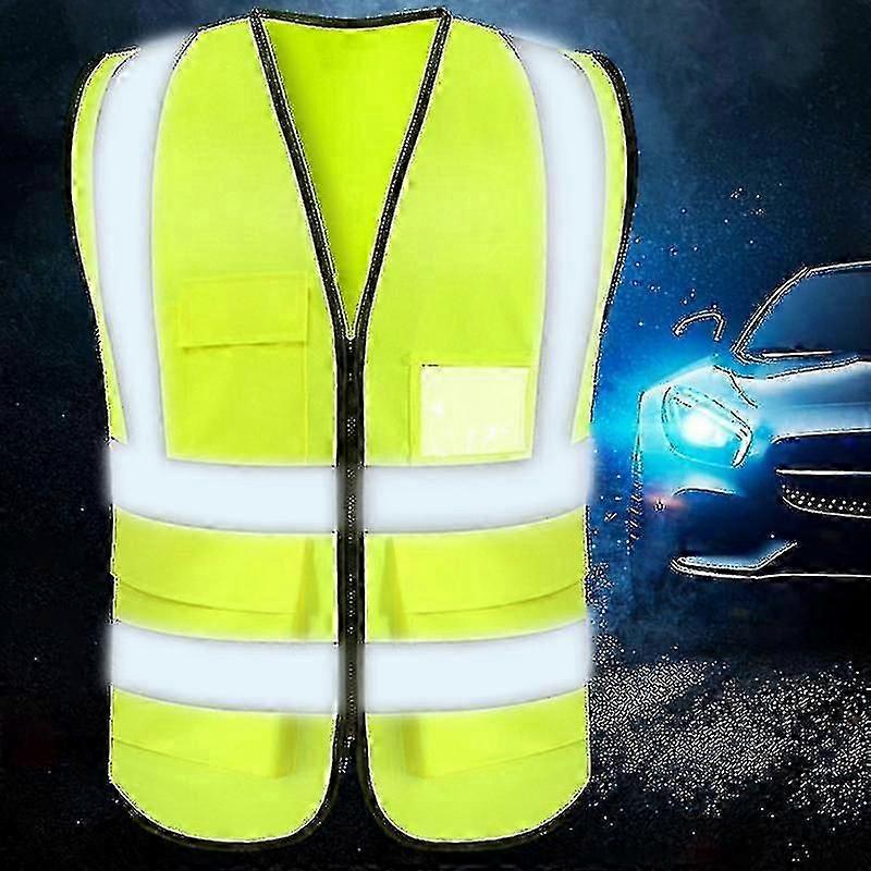 Reflective Vest Auto With Pocket Reflective Safety Vest Protective Warning Clothing SZZK