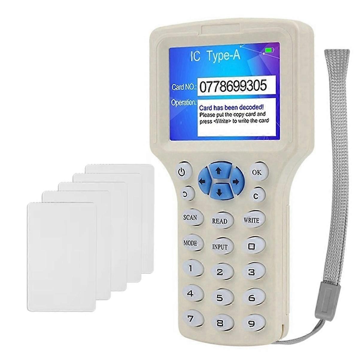 RFID NFC Smart Card Reader+5XCUID Card RFID Duplicator 125K 13.56MHz IC/ID Key Writer RFID Programmer Key Replicator
