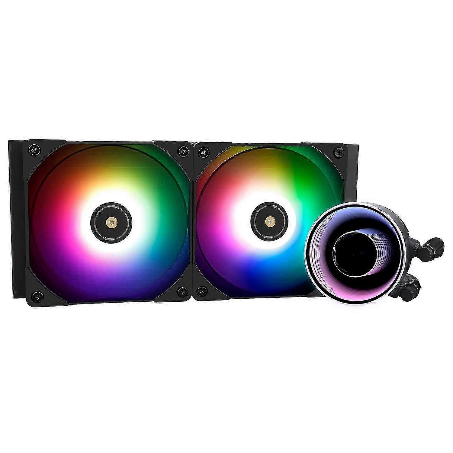 240 Black Argb Water Cooling Cpu Cooler, 240black Cpu Cooler Specifications, Double Pwm Fans, S-fdb V2 Bearings, Suitable For Amd/am4 Am5,intel Lga 17