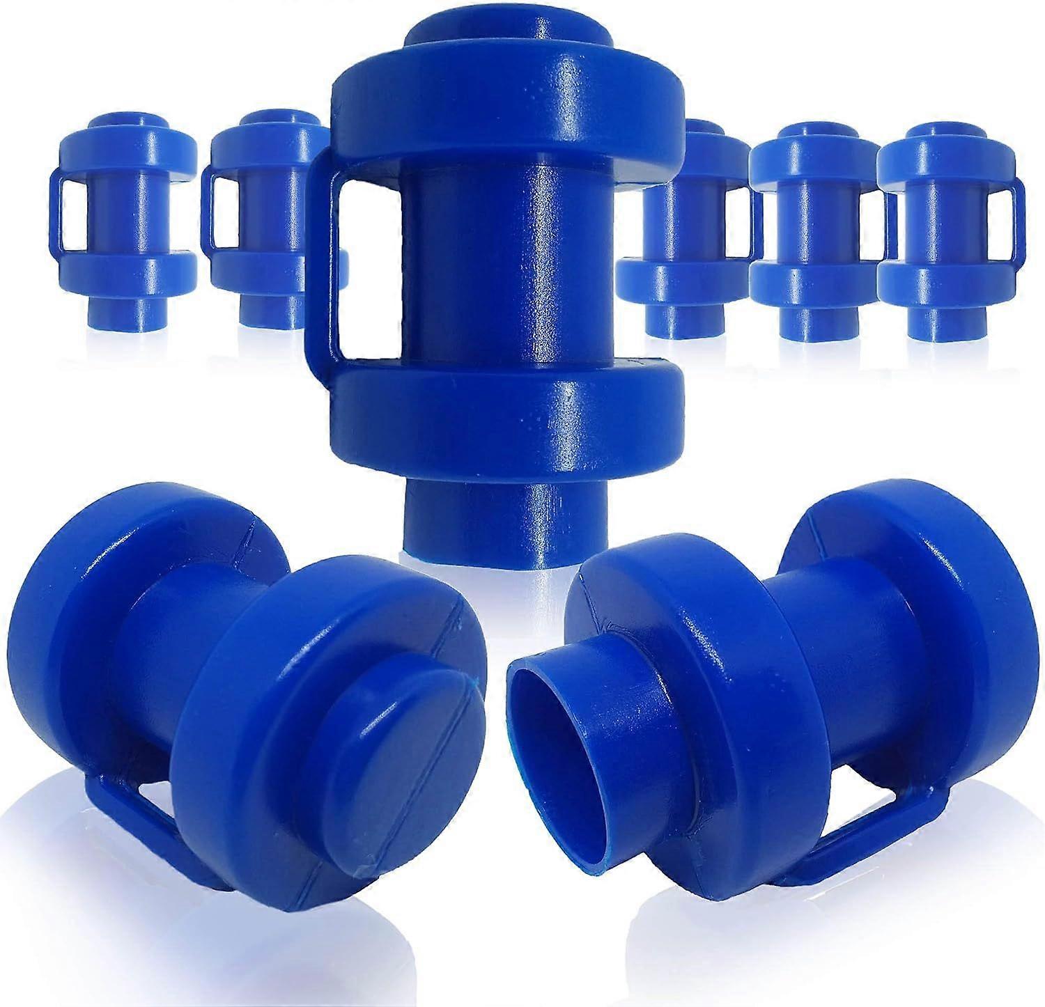 Dewenwils 8 end caps for trampoline net bars, 25 mm, blue