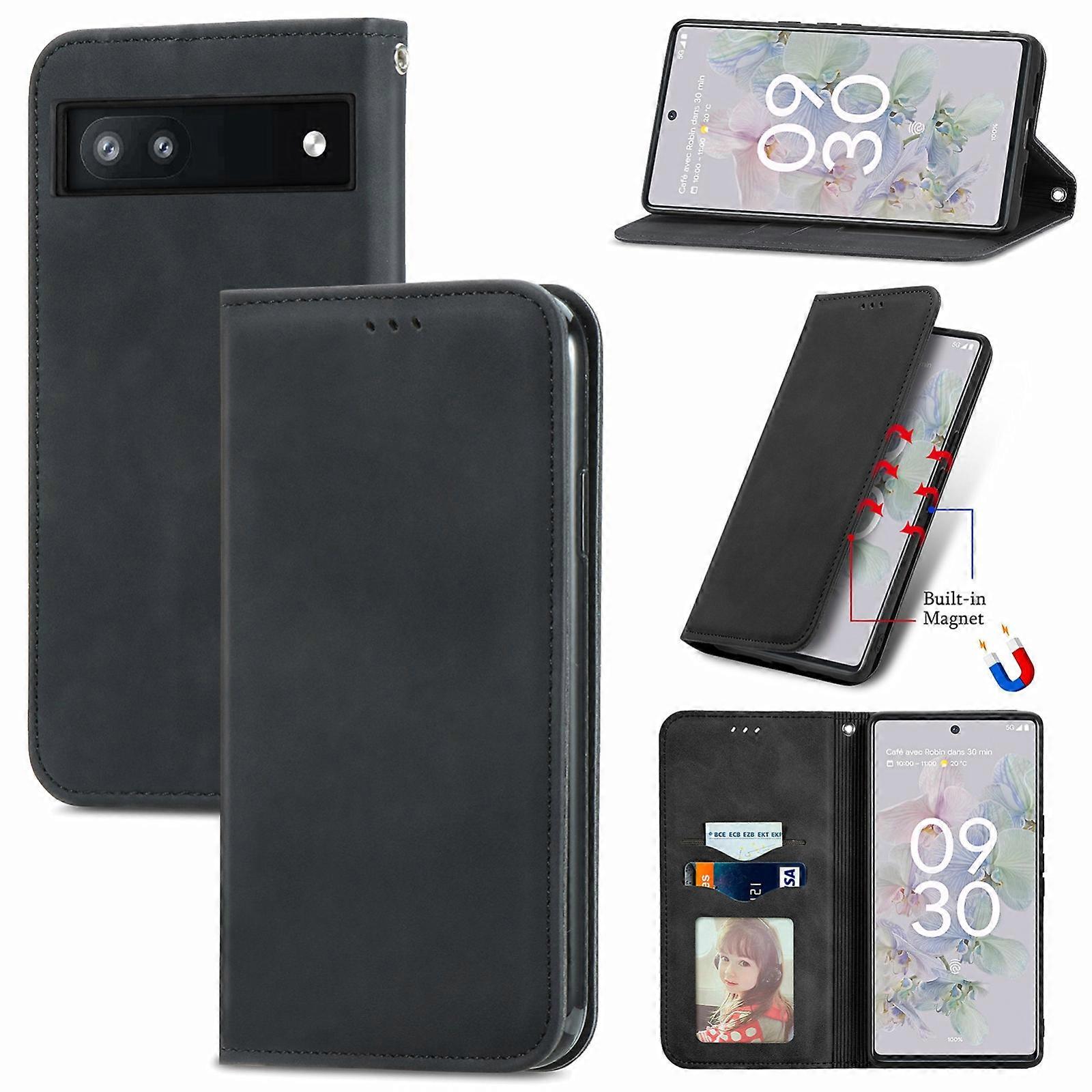 For Google Pixel 6a Retro Skin Feel Magnetic Horizontal Flip Leather Phone Case