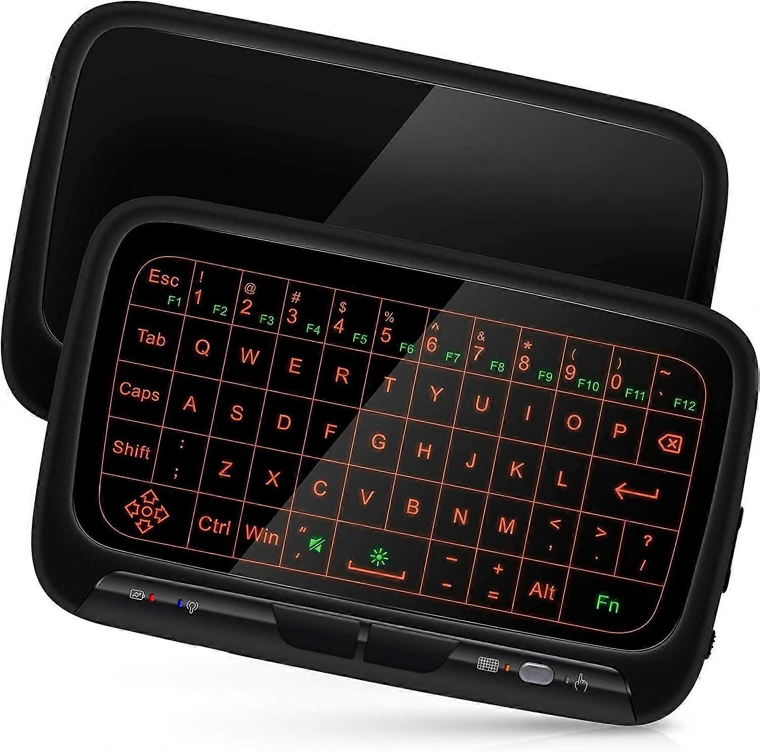 2.4Ghz Mini Wireless Keyboard Touchpad Combo with 3 Level Backlit Rechargeable Full Screen Remote Control for Android TV Box