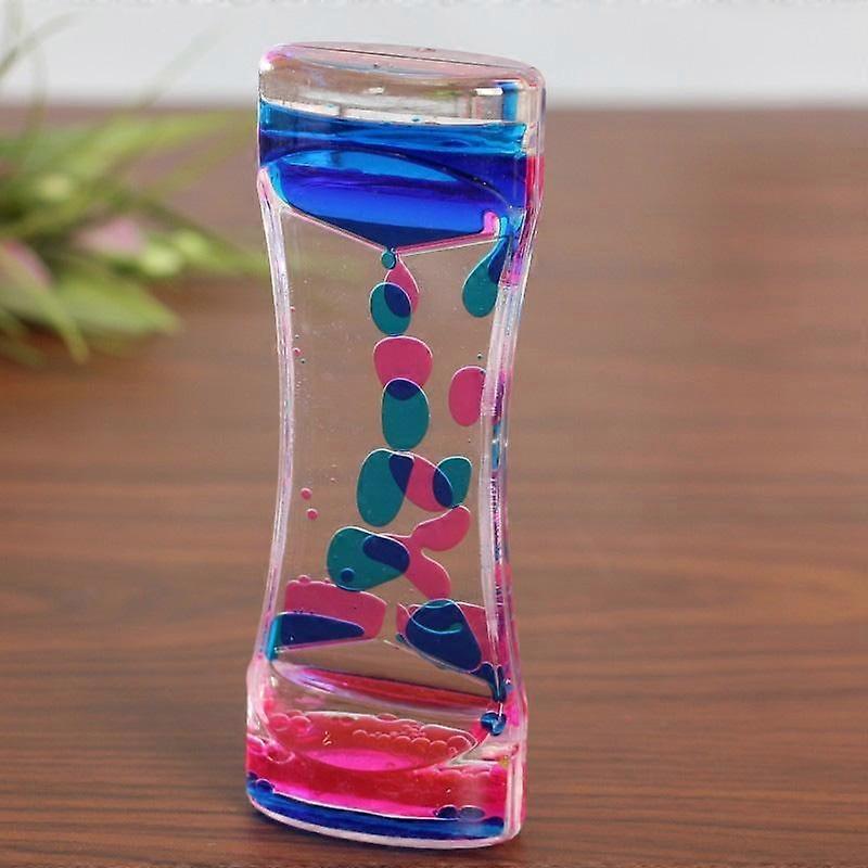 Double Color Sand Hourglasses Liquid Anxiety Relief Liquid Motion Bubble Timer
