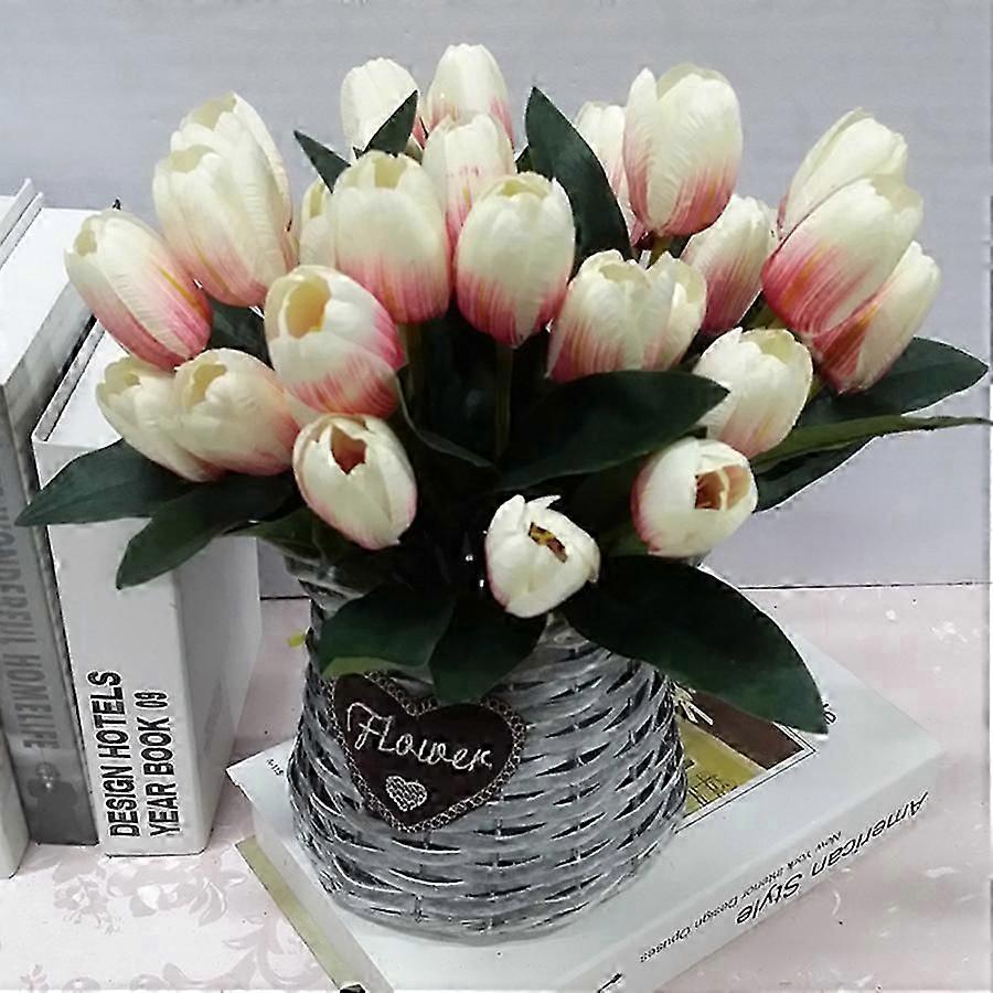 9 Tulip Bouquets Light yellow