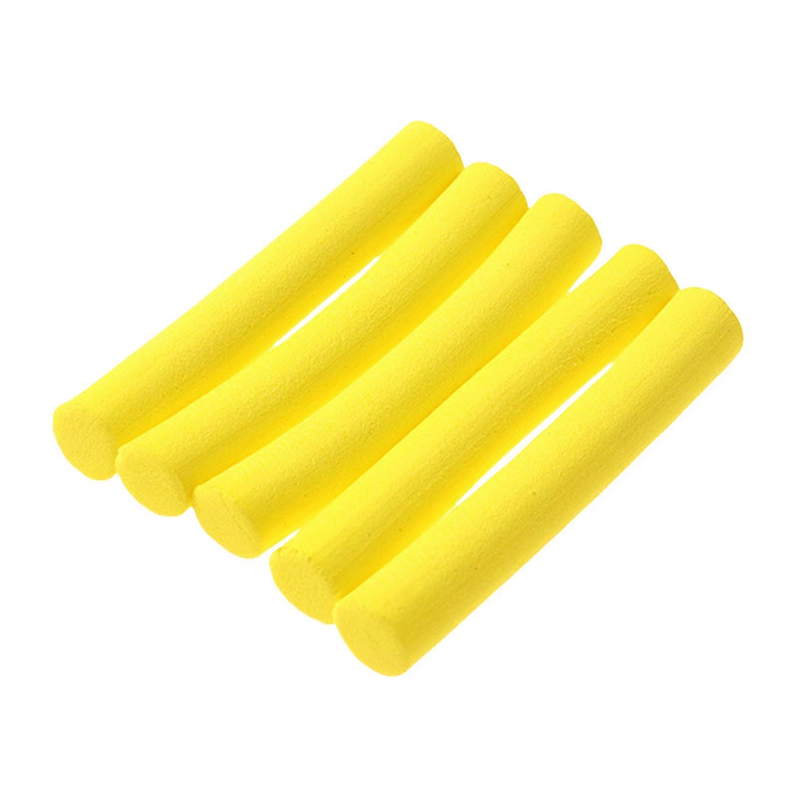 5Pcs Cylinder Foam Rigs Foam Stick Reusable Foam Rod Fishing Baits Cylinder Float Foam Stick Fly Tying Rigs Stick Yellow