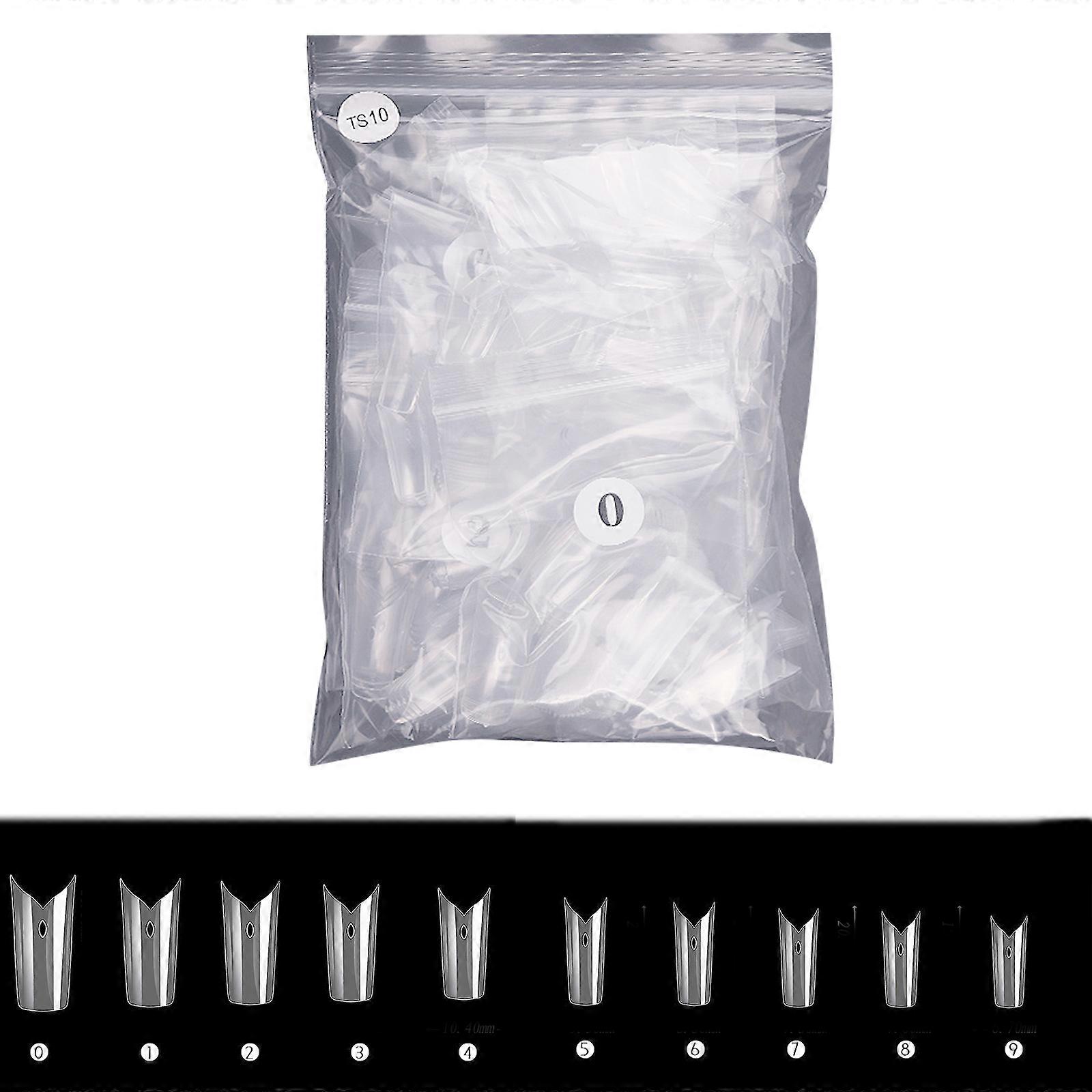 500Pcs False Nails Hollow Press on Nails Coverage False Nails Tips Water Drop Full Sticker For Nails Manicures Tool