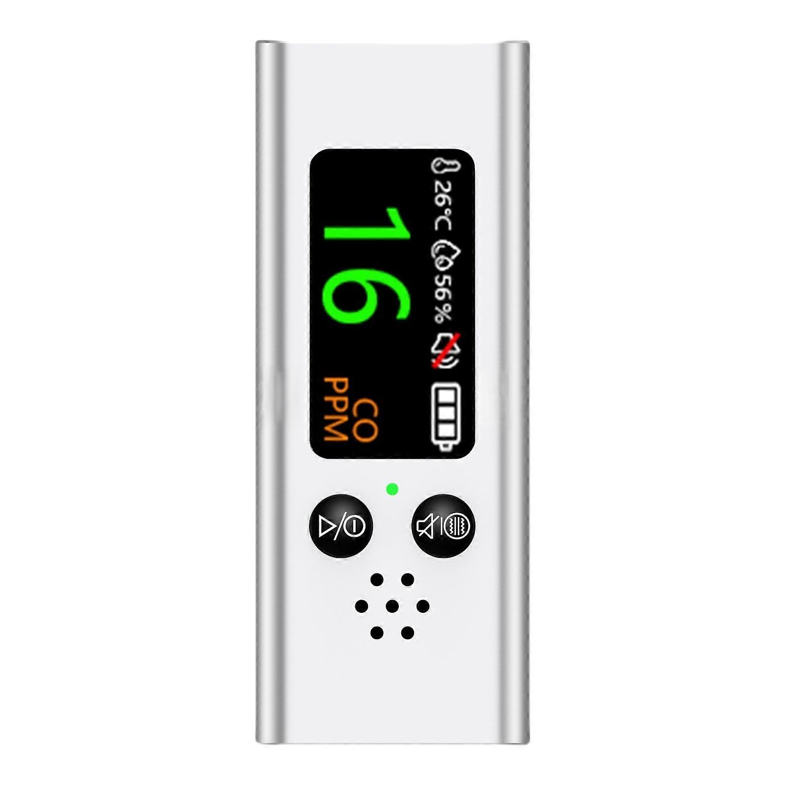 Advanced CO Detection Device Carbon Monoxide Analyzers Metal for Immediate Alerts in Residential & Commercial Setting Silver